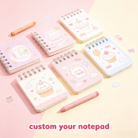 Bloc-notes spirale personnalisé écologique |   Mini carnet pour enfants avec couverture d'animaux mignons, pour l'école et comme cadeau