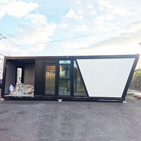 Casa Modular Cuadrada de Múltiples Niveles, Tres Dormitorios, Dos Salas de Estar, Un Baño, Una Cocina, Oficina en Casa, Edificio de Oficinas, Taller