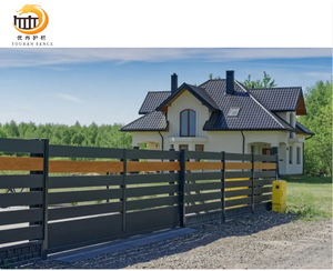 Patio Granja Diseño horizontal moderno Panel de valla de tira de aluminio Valla de privacidad de patio trasero a prueba de clima - Product Image 2