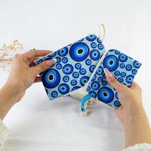 Custom Small Eco Friendly Blank Gold Zipper Make up Pouch Recycled Plain Cotton Canvas Accessory Pouch - Product Image 4