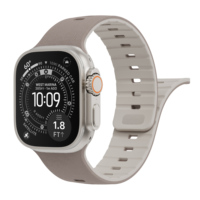 Correa de Reloj Magnética de Silicona Flexible de Lujo para iWatch Serie 11/10/8/7 con Textura de Cuero, Precio de Fábrica RYB