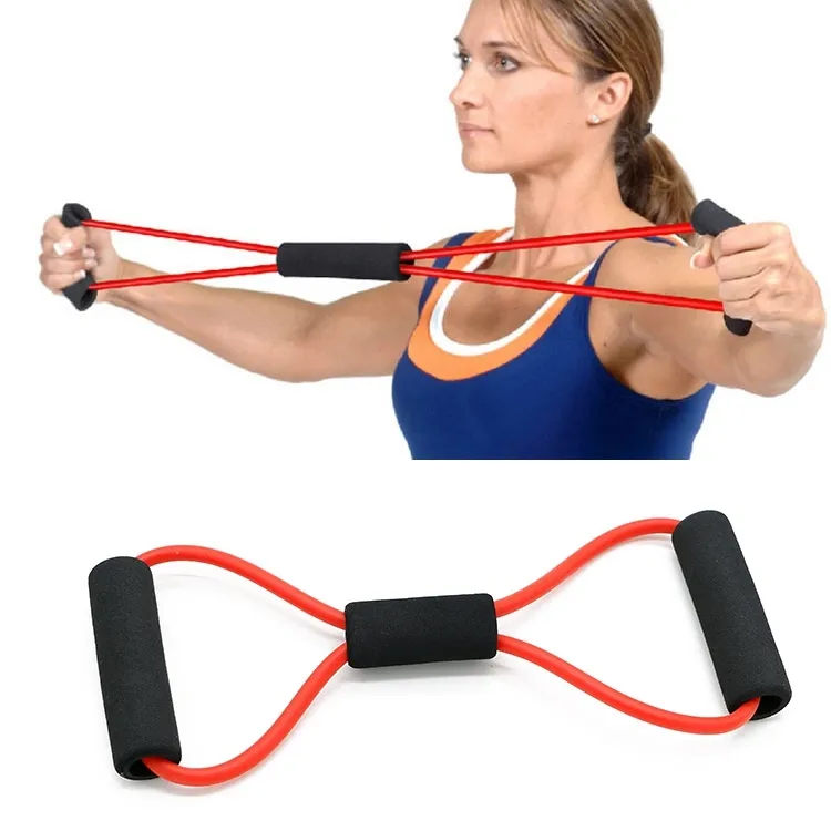 Body Building Gym Equipment 8-shaped Chest Expander Tension Pull Rope Resistance Bands