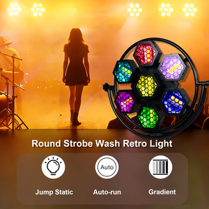 Luz <span class=keywords><strong>de</strong></span> Matriz LED <span class=keywords><strong>de</strong></span> 7 COB y 18 RGB con Control DMX512, Efectos <span class=keywords><strong>de</strong></span> Píxeles RGB Blanco Cálido con Estrobo <span class=keywords><strong>de</strong></span> 1-30Hz para Fiestas, DJ y Discotecas, Precio <span class=keywords><strong>de</strong></span> Fábrica - Product Image 2