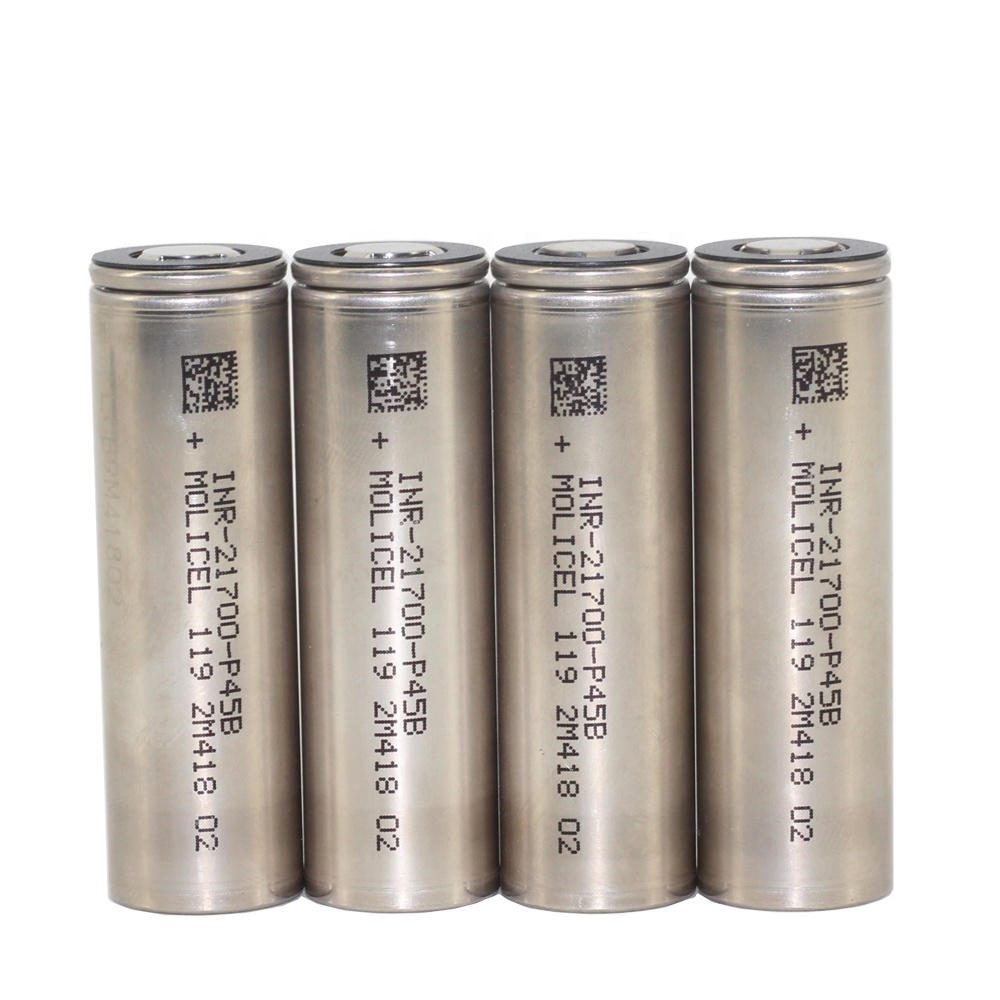 Оригинальный 3,6 В Molicel P45B 21700 4500 мАч Molicel INR21700 P45B Макс 45A поддержка разряда-40 градусов по Цельсию низкая температура