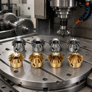 Engrenage conique module 0.8, 15 dents, 45 et 90 degrés, alésage 3, 4, 5, 6, 6,35 mm, vis de réglage, rapport de transmission 1:1, standard - Product Image 3