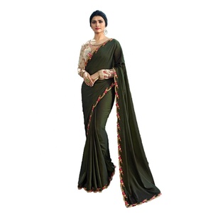 Đẹp Nhất Đảng Mặc Cotton In Saree Với Áo Mảnh Rất Đẹp Màu Xanh Màu Sari Phụ Nữ Ấn Độ Mặc Giá Rẻ Giá Surat Apparelgarment - Product Image 5