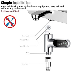 Лучше ванная комната Детский термометр цифровой светодиодный дисплей душ термометр воды - Product Image 6
