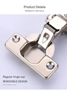 Bisagra <span class=keywords><strong>de</strong></span> cierre suave hidráulica gruesa 0,8 para puerta <span class=keywords><strong>de</strong></span> acero laminado en frío fijo, gabinetes <span class=keywords><strong>de</strong></span> copa <span class=keywords><strong>de</strong></span> 35mm <span class=keywords><strong>de</strong></span> diámetro para dormitorio, sala <span class=keywords><strong>de</strong></span> estar moderna - Product Image 5