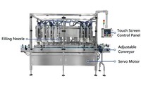 Machine de remplissage automatique de liquide cosmétique, shampoing, savon, détergent, à 6 têtes, suivi de précision