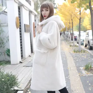 2024 élégant fourrure artificielle vison hiver chaud fourrure cape mode femmes manteau de fourrure artificielle