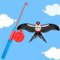 Printemps Sport de plein air Enfants Easy Fly Handheld Wings Fluttering Fishing Eagle Swallow Kites