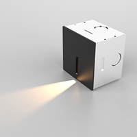 Éclairage intelligent d'intérieur d'escalier avec détecteur de mouvement encastré au mur carré 1w LED pour marches d'escalier