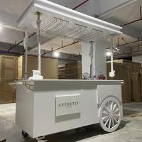 Chariot de nourriture mobile de luxe FSDKX pour fêtes, chariot à bonbons personnalisé, chariot à champagne pour la décoration de mariages et les événements