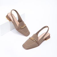 Vente en gros de sandales Baotou carrées à talons bas pour femmes pour le nouvel été chinois chaussures de bureau professionnelles décontractées pour femmes