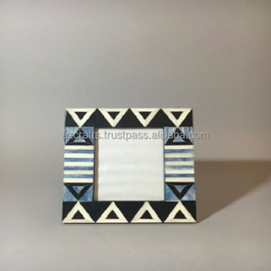 Customized 3D <b>Square</b> Resin Wood Photo Frame Handmade Table Decoration with <b>Mirror</b> Insert Gift Idea - Product Image 6