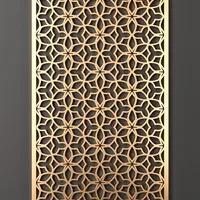 Gold Flower Pattern Partition Wall for Living Room