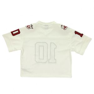 Camiseta de Fútbol Americano Retro Clásica para Hombre, Personalizada, Beige, con Estampado Digital, Cuello en V, Estilo Vintage - Product Image 1