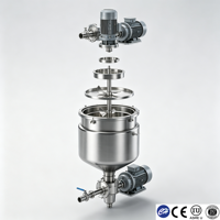 Cuve de mélange pour détergent et shampoing en acier inoxydable 304, cuve de mélange sanitaire pour liquides avec agitateur 500L 1000L