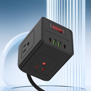 Us Flat Plug Travel Power Strip Cube Extensión de toma de corriente Multi Plug Outlet Extension Cable Socket - Product Image 3