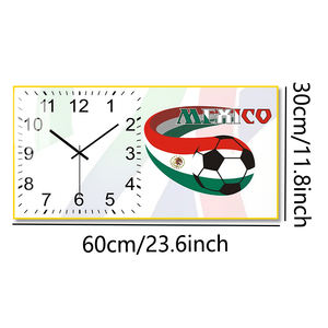 นาฬิ<span class=keywords><strong>กา</strong></span>แขวนผนังรูปฟุต<span class=keywords><strong>บอล</strong></span>ธงชาติเม็กซิโกแบบปรับแต่งได้สำหรับแฟนบอล ตกแต่งบ้านส่วนตัว ห้องนั่งเล่น - Product Image 4