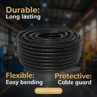Tuberías Conducto Eléctrico Corrugado Flexible de Metal Galvanizado Recubierto de PVC de 10mm 15mm 20mm 25mm 32mm, Mangueras Blancas, Negras y Grises