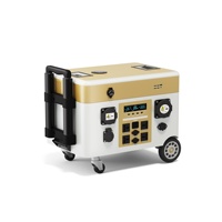 Estación de Energía Portátil de Iones de Litio con Ruedas, Salidas de CA/CC/USB de 220V, Cargador Inalámbrico, Pantalla Táctil para Uso en Exteriores