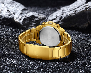 Nuevo Reloj NAVIFORCE 8071 con Correa de Acero Inoxidable, Resistente al Agua, Luminoso, con Calendario, Reloj de Cuarzo para Negocios - Product Image 4