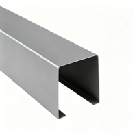 Système de déflecteurs en aluminium en U au design classique 50x100mm, insonorisant, ignifuge et décoratif pour hôpitaux
