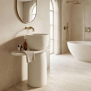 Lavabo de Pedestal Moderno 2026 de Nueva Llegada con Acabado Mate para Uso en Hospitales y Villas, <span class=keywords><strong>Base</strong></span> Personalizada, Venta al por Mayor Directa de Fábrica - Product Image 4