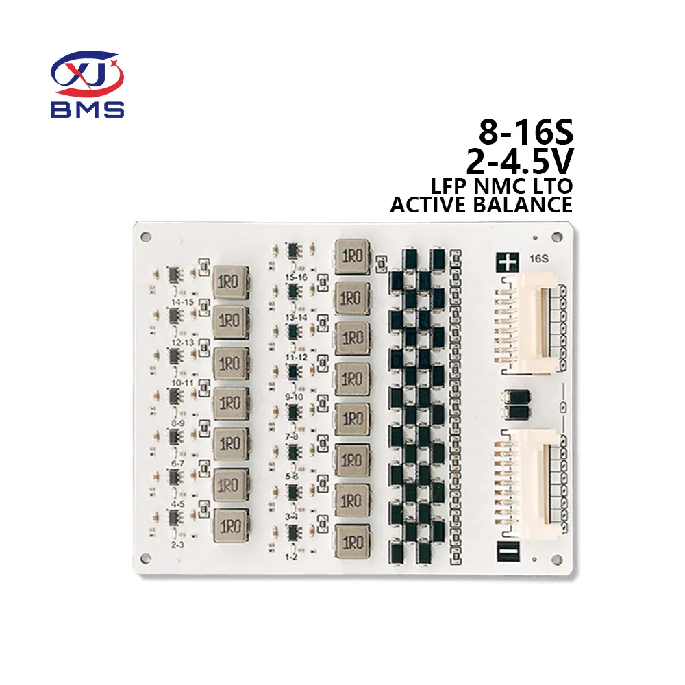 Активный баланс XJ BMS 2A 4s 8s 16s 1.2a активный балансир bms lifepo4 16S 48v smart bms lifepo4 16s