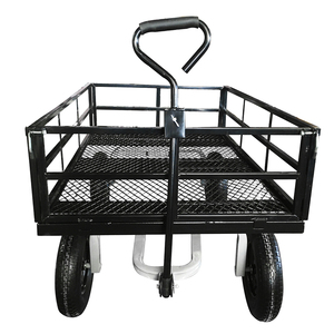 TC4206 Chariot utilitaire de jardin robuste, chariot de jardin en acier maillé, avec roue pneumatique 16 pouces 4.00-8 - Product Image 3