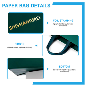Fabricante de Bolsas de Papel Personalizadas, Bolsas de Regalo para Compras, Papel Blanco de 157 g/m², Logotipo Personalizado en Relieve Dorado - Product Image 6