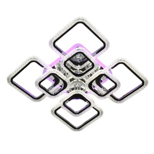 Sản Phẩm Mới 2020 Chiếu Sáng Nhà Đèn Trần Nhôm LED Pha Lê Hiện Đại 5 Vòng Tròn Màu Đen Mịn Dome Vàng Bóng Đèn Halogen Bằng Gỗ - Product Image 1