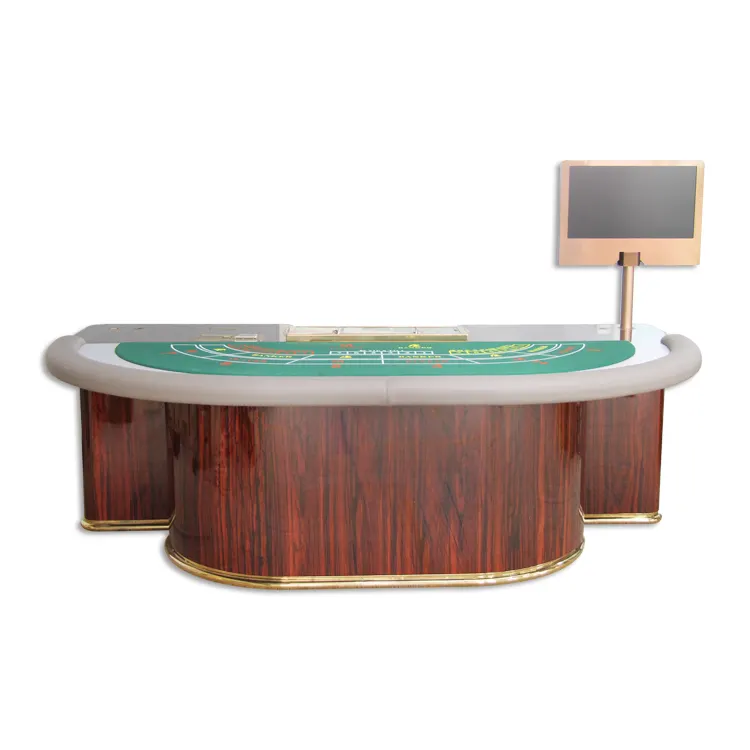 Mesa de jogos de madeira oval personalizada, alta qualidade, venda imperdível