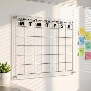 Pizarra Magnética Acrílica, Calendario Planificador Diario, Semanal y <span class=keywords><strong>Mensual</strong></span> Personalizado para Refrigerador, Transparente, Impresión Personalizada - Product Image 1