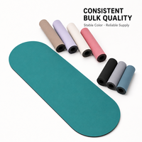 Tapis de yoga en caoutchouc naturel PU 183x68cm 4,5mm en forme de capsule, anti-déchirure, absorbant les chocs, résistant aux taches et à l'usure, OEM