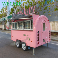 Camion de restauration mobile Wecare Coffee Shop Trailer Vintage, pour glaces, hot-dogs, pizzas, avec cuisine complète