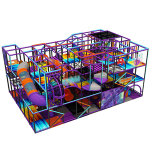 Équipement de terrain de jeu intérieur pour enfants de qualité commerciale, sur le thème du futur, doux et adapté aux enfants. Comprend un parcours d'escalade à <span class=keywords><strong>trois</strong></span> niveaux et un parcours de ninja - Product Image 1