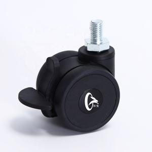 Professioneller Hersteller 2 2,5 Zoll Verfügbar M10*15 Schaft Schwarze Radrollen für Manuelle Rollstühle TPE-Rollen mit Feststellbremse - Product Image 2