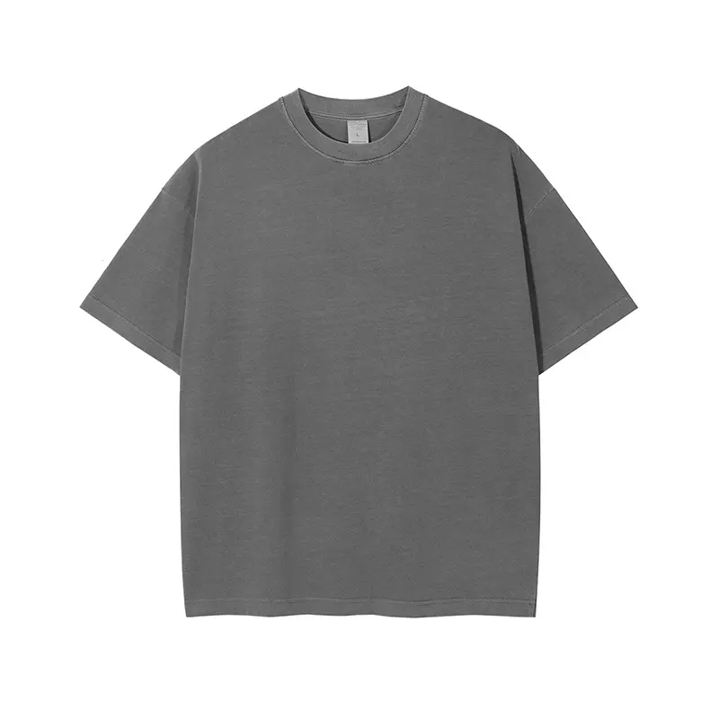 T-shirt surdimensionné personnalisé pour hommes 100% coton T-shirt fabricant graphique unisexe Streetwear Hip Hop blanc lavage à l'acide Vintage T-shirt