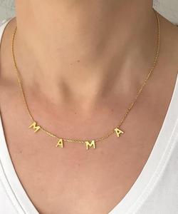 Collar con iniciales minimalistas para mujer, collar con letras, regalo para el día de la madre - Product Image 5