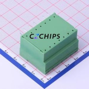KF2EDGRH-5.0-2*7P Plug-in Terminal Block Bent Lead Through Hole,P=5mm Connector Board-to-Board / Socket - Closed 2x7P 5mm Green - Product Image 2