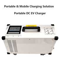 Chargeur EV portable 7 kW DC, prise CCS2 / GBT, sortie 50-750 V, IP55, écran tactile 5 pouces, station de recharge mobile pour véhicules électriques