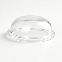 Abat-jour en verre transparent rond et élégant pour lampe de table, couvercle décoratif en verre pour luminaires de chambre et de salon