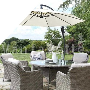 Bàn Tròn Ngoài Trời Bộ Đồ Ăn Patio Mây Ăn Set Cho 6 Vòng Ngoài Trời Nổi Tiếng Wicker Set Cho Vườn Bàn Và Ghế - Product Image 2