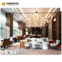 Ensemble de canapés et de tables de style moderne pour hôtel, salon d'hôtel et zones publiques de villa, meubles commerciaux durables et écologiques
