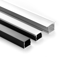Profilé en aluminium LED noir et blanc 1010 1212 1616 2020 avec couvercle en PC pour éclairage linéaire COB SMD pour armoires et bandes lumineuses