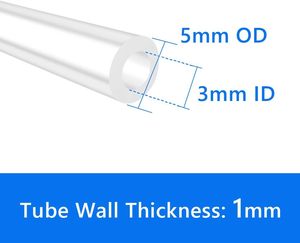 Tuyau en <span class=keywords><strong>silicone</strong></span> pur 3 mm ID X 5 mm OD (-60-200) Tuyau de qualité alimentaire 100 m pour la fabrication de bière à domicile, la fabrication de vin, l'aquaponie - Product Image 2