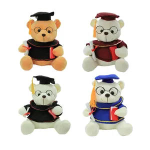 맞춤 7 스타일 졸업 곰 10 인치 클래스 2022 박제 동물 봉제 선물 학년 곰 졸업 테디 베어