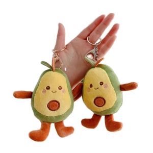 Cute Half Avocado Soft Plush Keychain Fruit Pendant <b>Bag</b> Charms for Car Accessories for Christmas Valentines Day <b>Gift</b> - Product Image 1